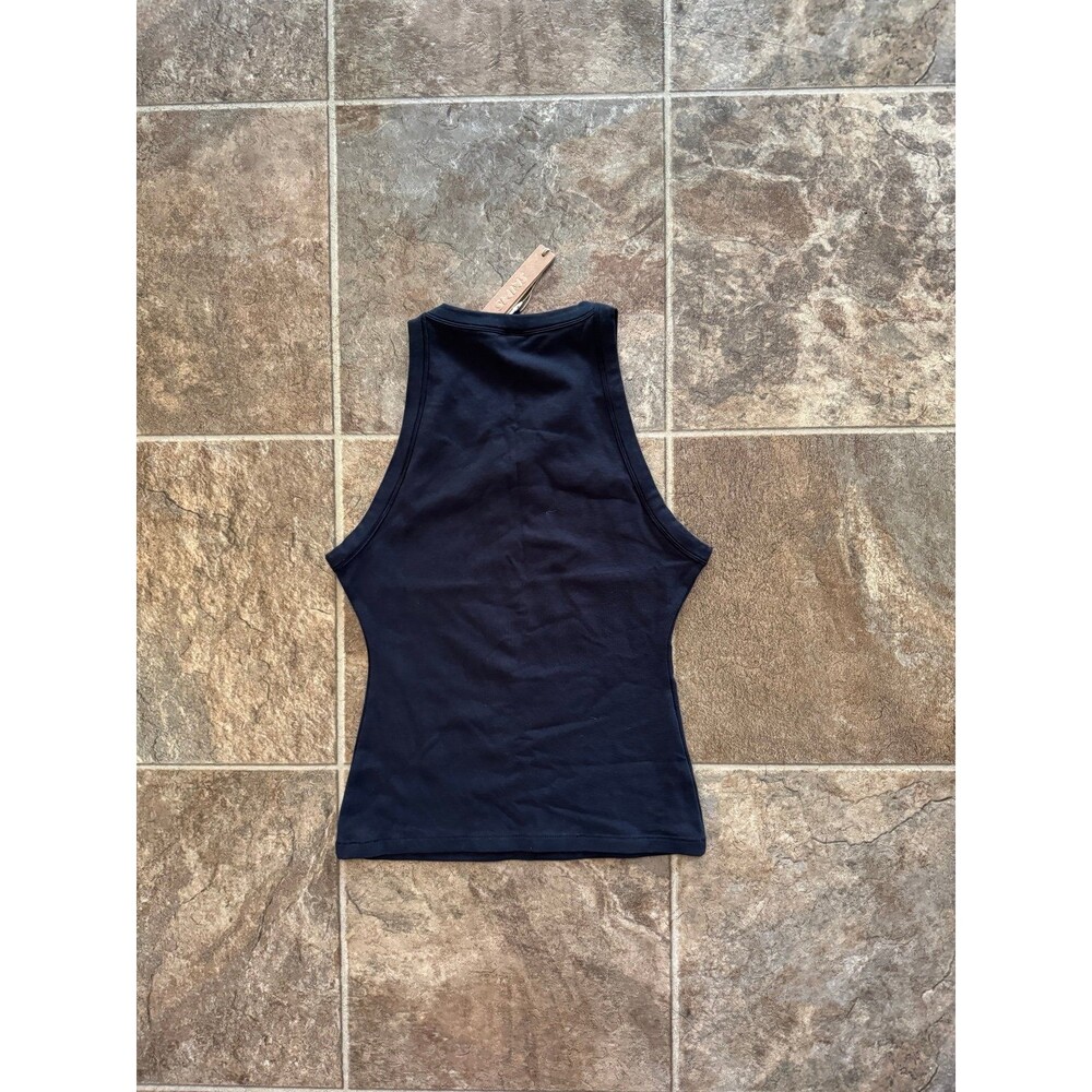 Skims Cotton Jersey High Neck Tank Soot Size Small - Picture 7 of 10